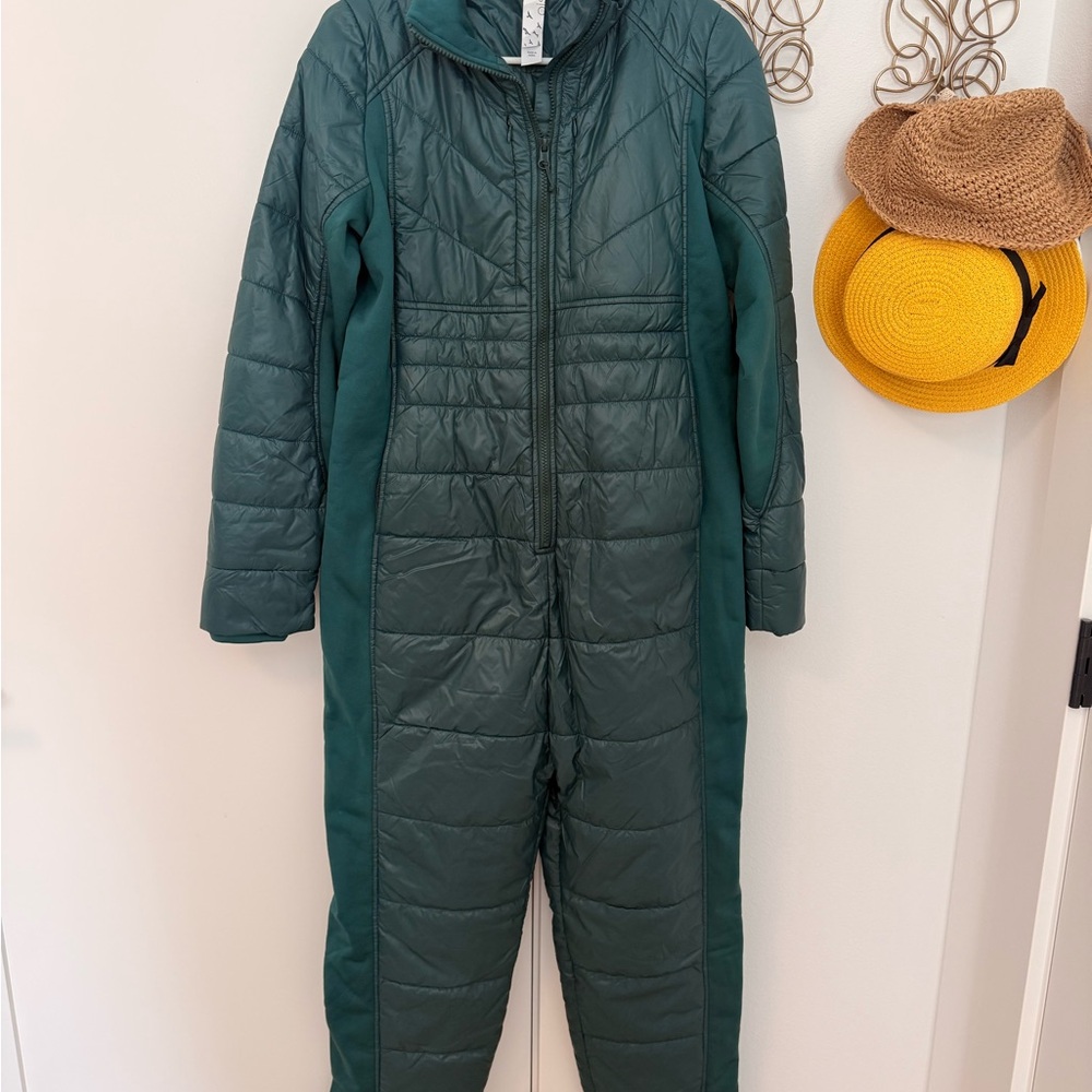 Oiselle Women's Green Yeti One-Piece Snowsuit